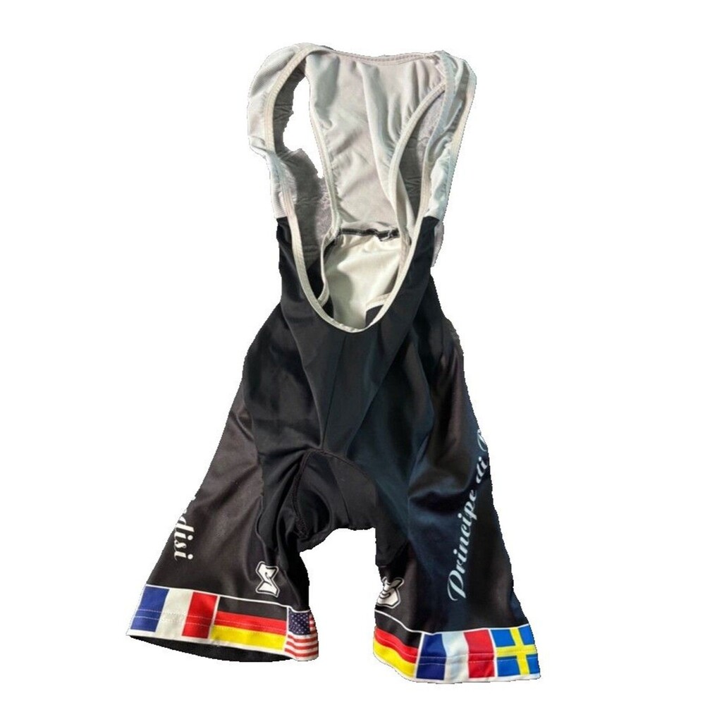 Men's Cycling Shorts L - Black White Padded Bike Bottoms | Unbranded